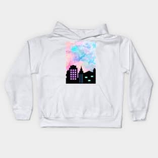 City in a Psychedelic Sky Kids Hoodie